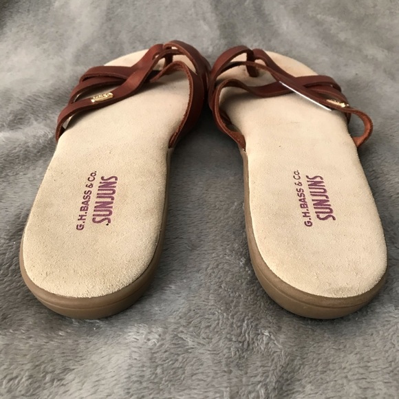 Bass | Shoes | Bass Sunjuns Sharon Brown Leather Sandals 9 | Poshmark